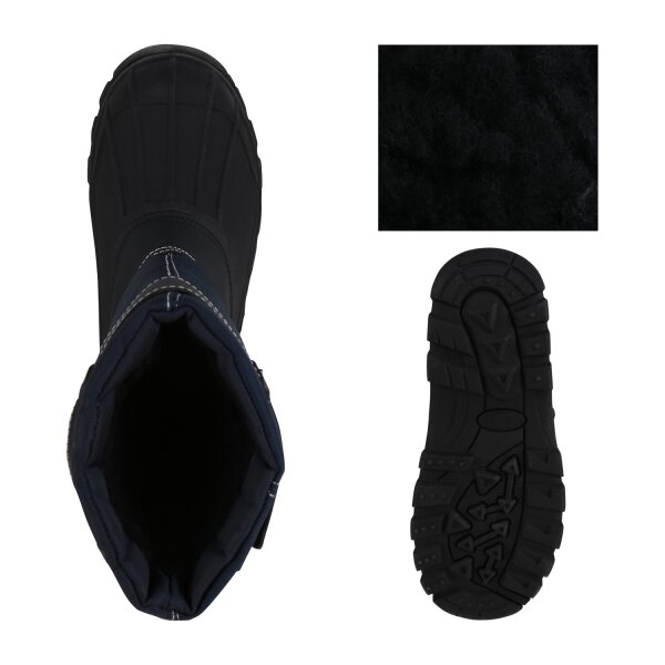 Stiefelparadies Kinder Winter Boots in Schwarz Dunkelblau Hotsell