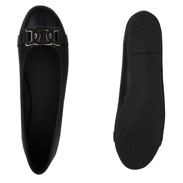 Stiefelparadies Damen Übergrößen Klassische Ballerinas in Schwarz Angebote
