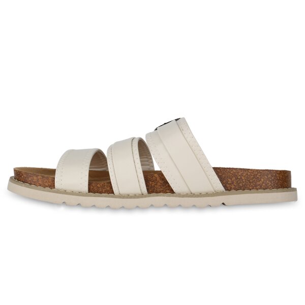 Stiefelparadies Damen Übergrößen Pantoletten in Beige