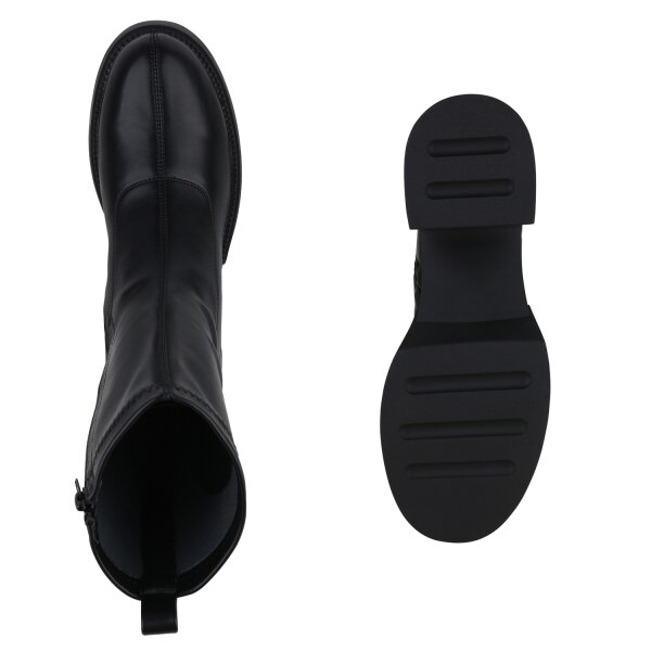 Stiefelparadies Damen Übergrößen Klassische Stiefeletten in Schwarz Meist gekauft