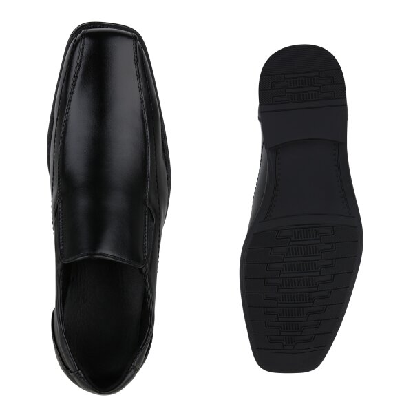 Stiefelparadies Herren Klassische Slippers in Schwarz Schlussverkauf