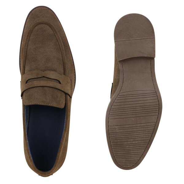 Stiefelparadies Herren Klassische Slippers in Braun Blitzverkäufe