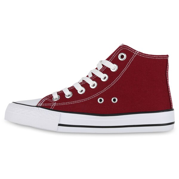 Stiefelparadies Herren Sneaker High in Burgund