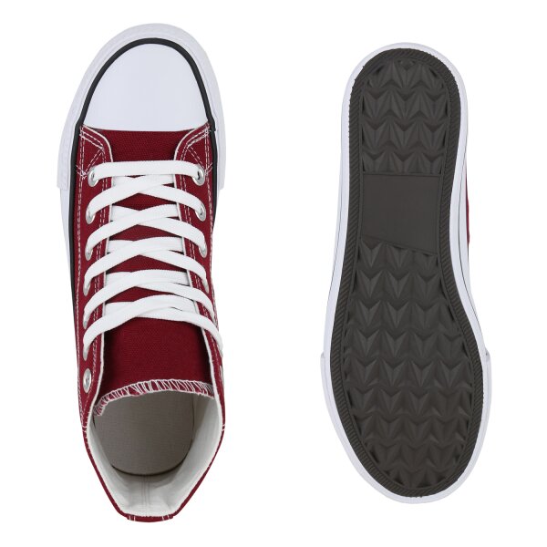 Stiefelparadies Herren Sneaker High in Burgund Hotsell