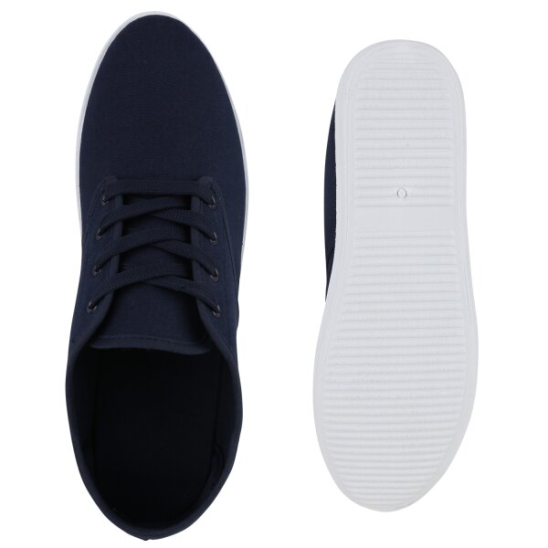 Stiefelparadies Herren Sneaker Low in Dunkelblau Schlussverkauf