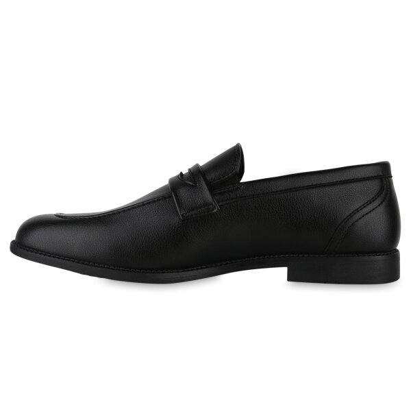 Stiefelparadies Herren Klassische Slippers in Schwarz