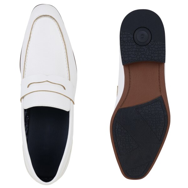 Stiefelparadies Herren Klassische Slippers in Weiss Fabrikverkauf
