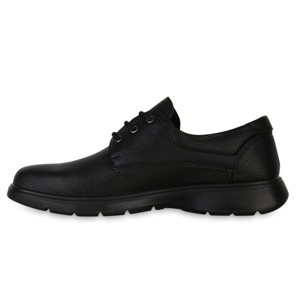 Stiefelparadies Herren Klassische Halbschuhe in Schwarz