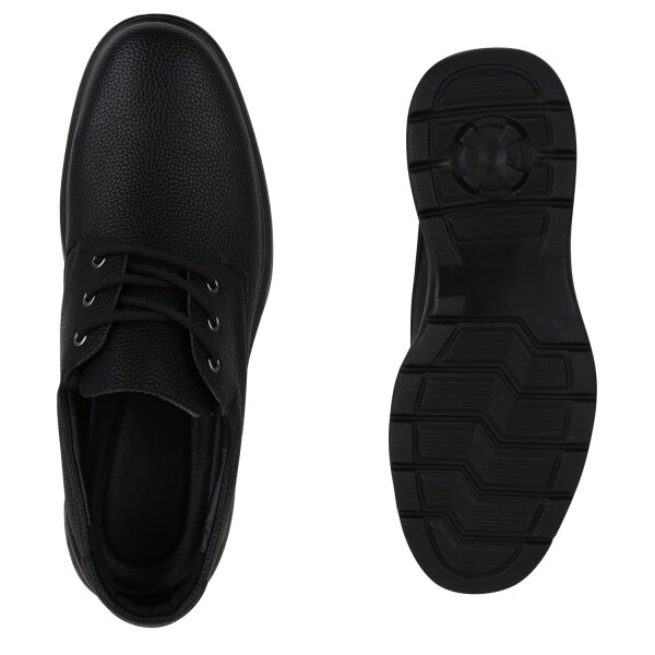Stiefelparadies Herren Klassische Halbschuhe in Schwarz Verkauf