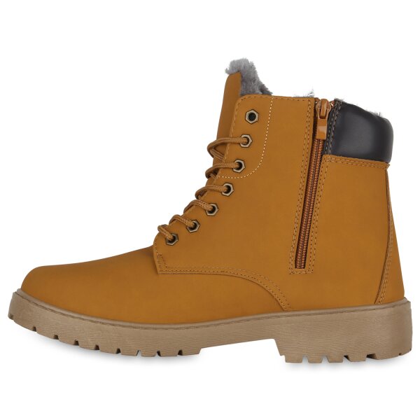Stiefelparadies Herren Worker Boots in Hellbraun