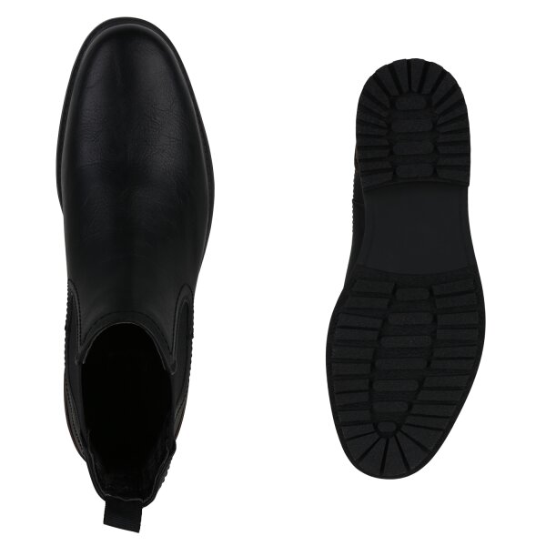 Stiefelparadies Herren Chelsea Boots in Schwarz Dunkelbraun Hotsell