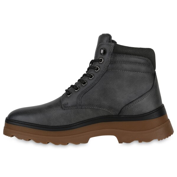 Stiefelparadies Herren Winter Boots in Grau Schlussverkauf