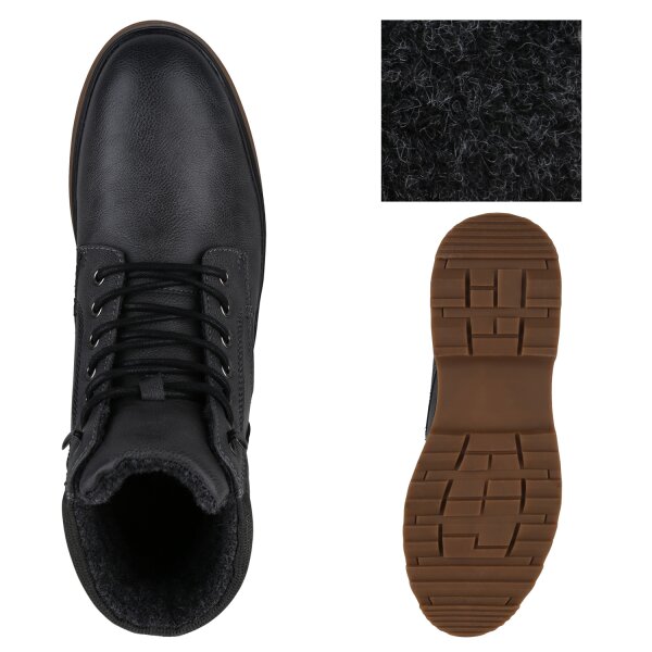 Stiefelparadies Herren Winter Boots in Grau Schlussverkauf