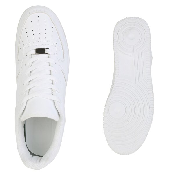 Stiefelparadies Herren Sneaker Low in Weiss Fabrikverkauf