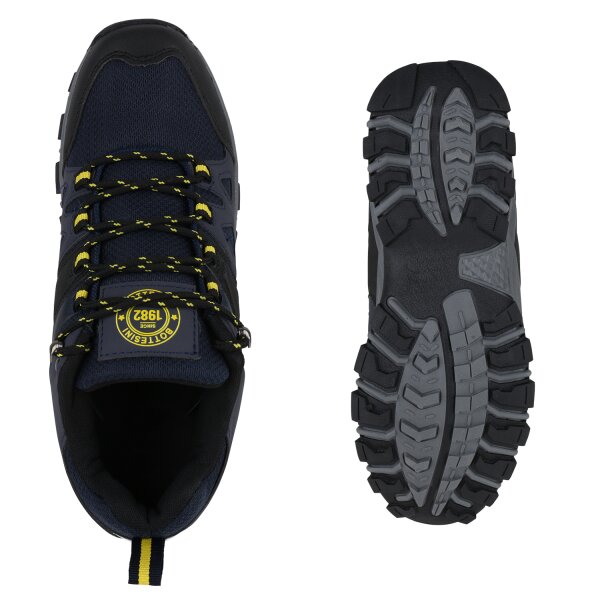 Stiefelparadies Herren Outdoor Schuhe in Dunkelblau Gelb Angebote