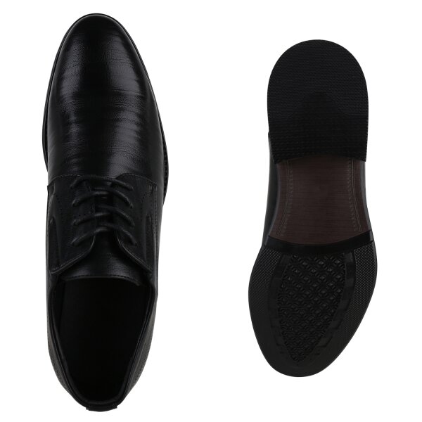 Stiefelparadies Herren Klassische Halbschuhe in Schwarz Günstiger Verkauf