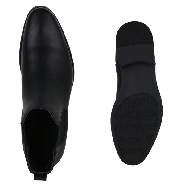 Stiefelparadies Herren Chelsea Boots in Schwarz Blitzverkäufe