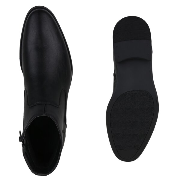 Stiefelparadies Herren Klassische Boots in Schwarz Outlet