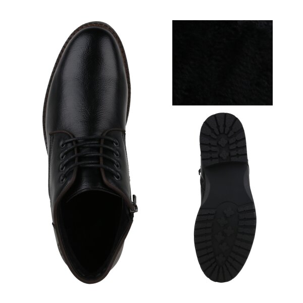 Stiefelparadies Herren Klassische Halbschuhe in Schwarz Verkauf