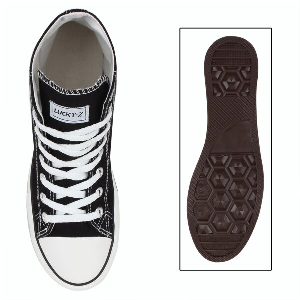 Stiefelparadies Herren Sneaker high in Schwarz Lucky Meist gekauft