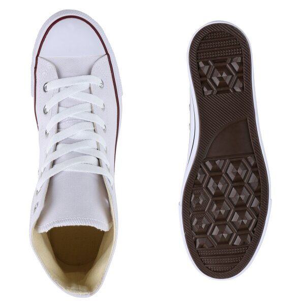 Stiefelparadies Herren Sneaker high in Weiss Blitzverkäufe