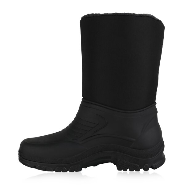 Stiefelparadies Herren Winter Boots in Schwarz Grau Hotsell