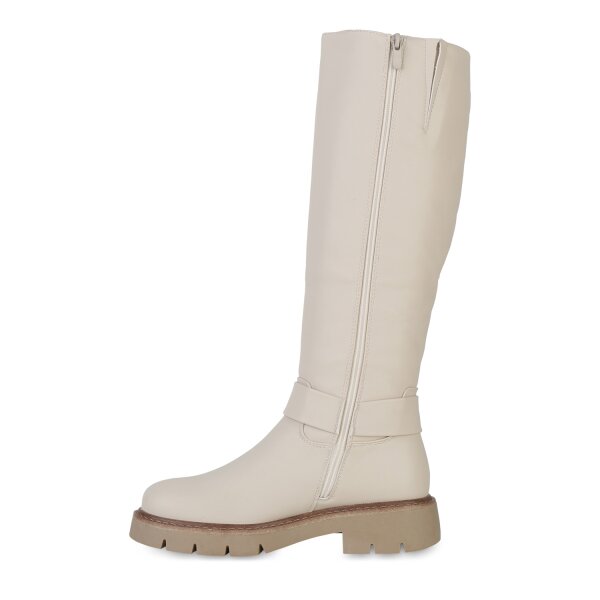 Stiefelparadies Damen Bikerstiefel in Beige Günstiger Verkauf