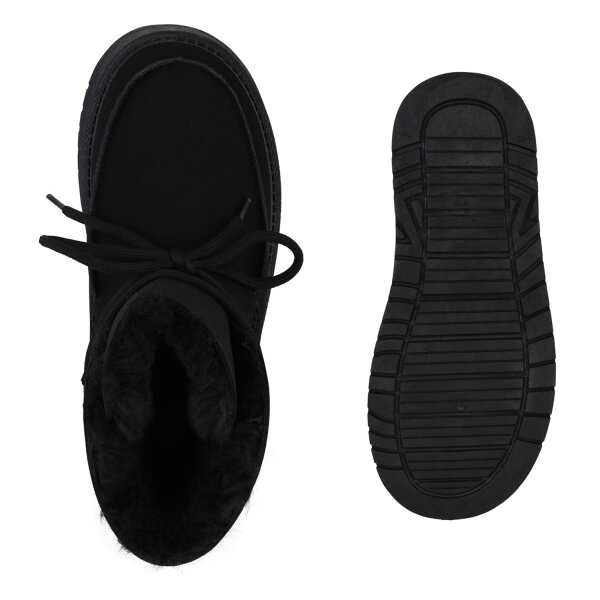 Stiefelparadies Damen Winter Boots in Schwarz Günstiger Verkauf