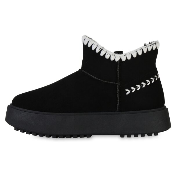 Stiefelparadies Damen Winter Boots in Schwarz