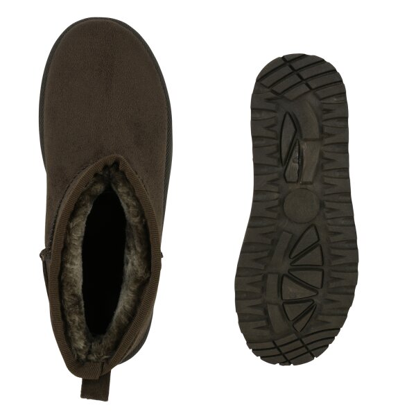 Stiefelparadies Damen Winter Boots in Olivgrün Schlussverkauf