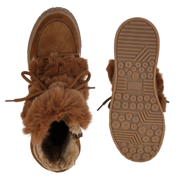 Stiefelparadies Damen Winter Boots in Hellbraun Verkauf