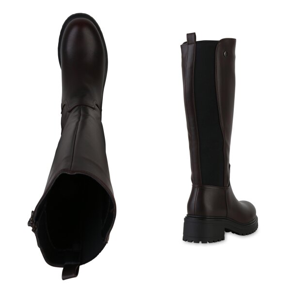 Stiefelparadies Damen Klassische Stiefel in Braun Hotsell