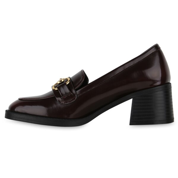 Stiefelparadies Damen Klassische Pumps in Burgund