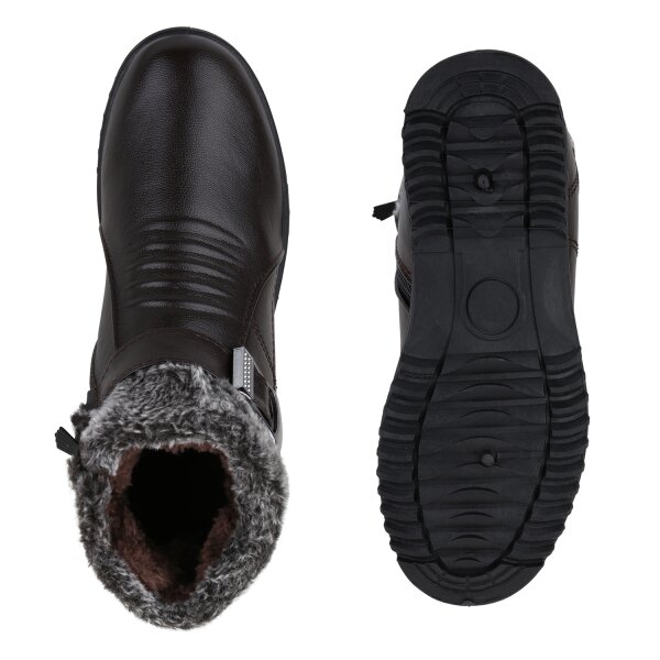 Stiefelparadies Damen Winter Boots in Braun Günstiger Verkauf