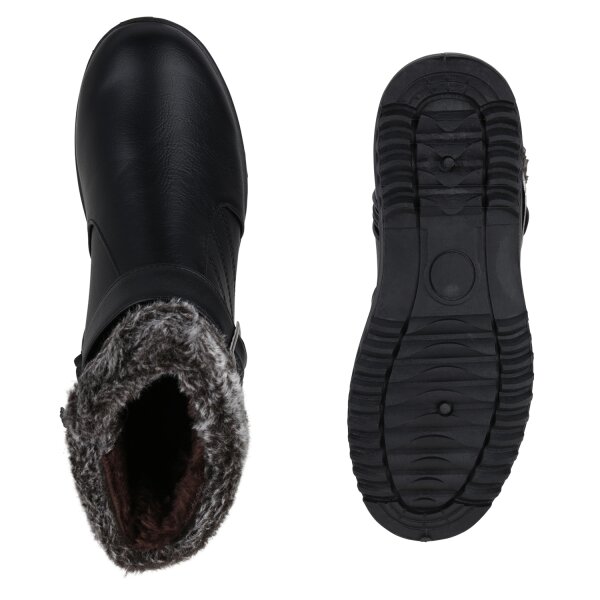 Stiefelparadies Damen Winter Boots in Schwarz Blitzverkäufe