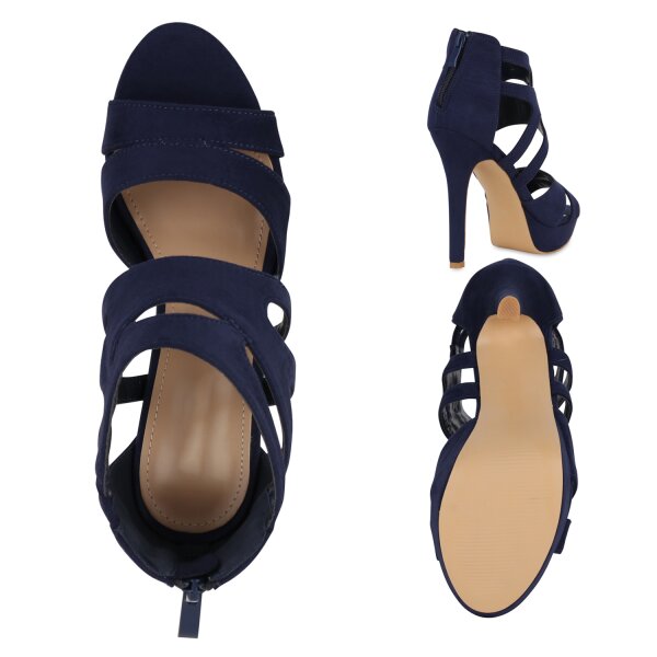 Stiefelparadies Damen High Heels in Dunkelblau Günstiger Verkauf