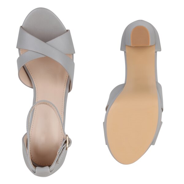 Stiefelparadies Damen High Heels in Grau Fabrikverkauf