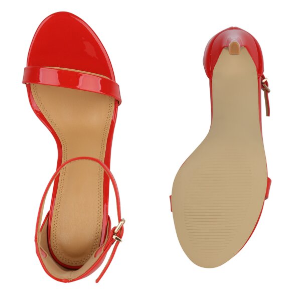 Stiefelparadies Damen High Heels in Rot Lack Meist gekauft