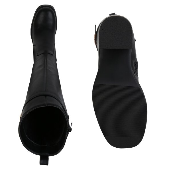 Stiefelparadies Damen Klassische Stiefel in Schwarz Hotsell