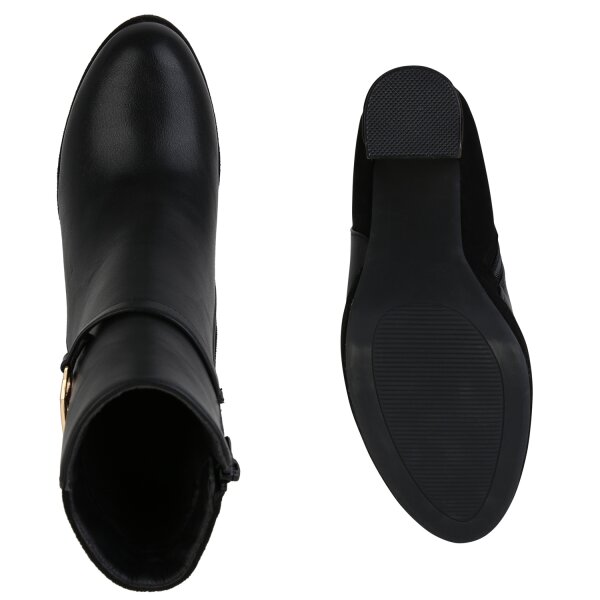 Stiefelparadies Damen Klassische Stiefeletten in Schwarz Meist gekauft