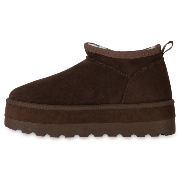 Stiefelparadies Damen Winter Boots in Braun