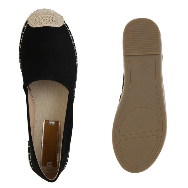 Stiefelparadies Damen Espadrilles in Schwarz Meist gekauft