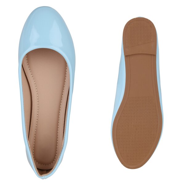Stiefelparadies Damen Klassische Ballerinas in Hellblau Angebote