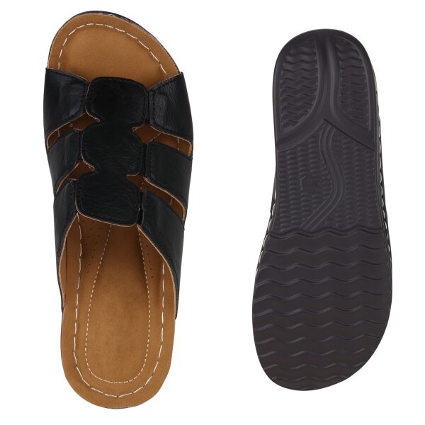 Stiefelparadies Damen Komfort Sandalen in Silber Fabrikverkauf