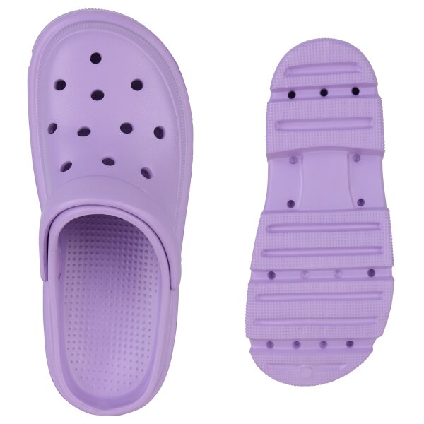 Stiefelparadies Damen Pantoletten in Helllila im Angebot