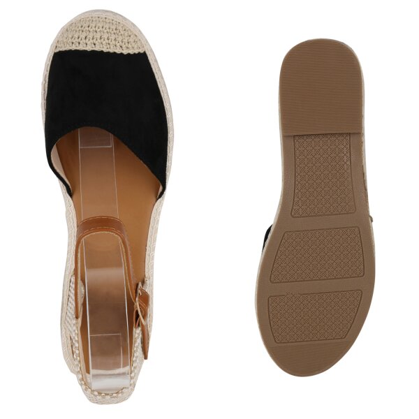 Stiefelparadies Damen Plateau Sandaletten in Schwarz Online