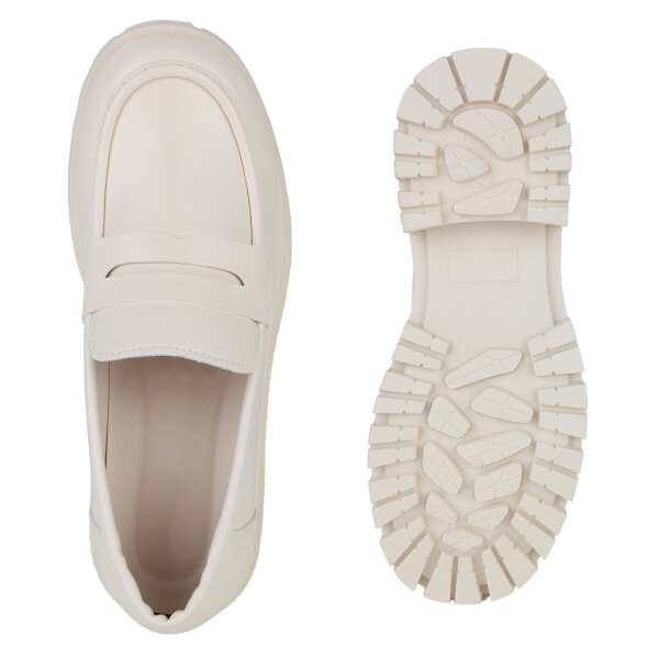 Stiefelparadies Damen Plateauschuhe in Beige Verkauf