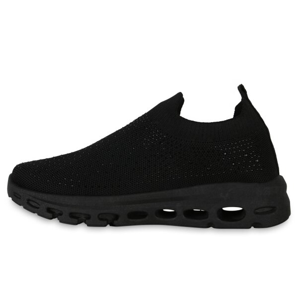 Stiefelparadies Damen Slip Ons in Schwarz