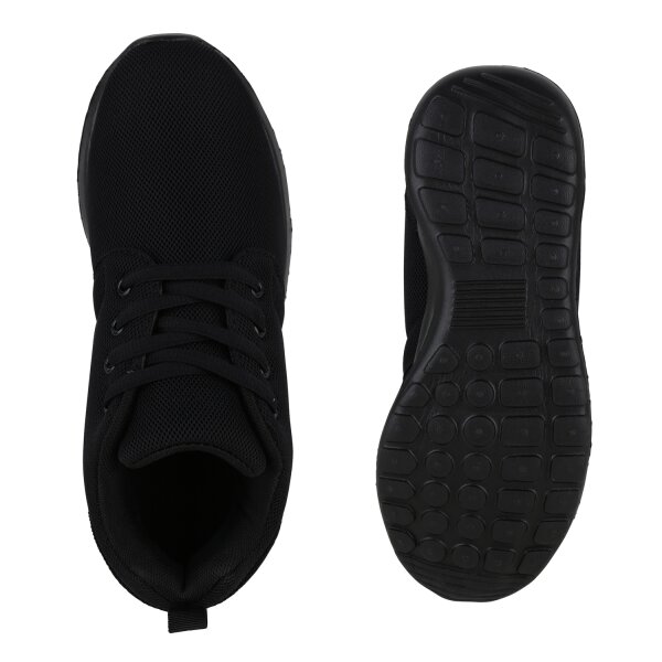 Stiefelparadies Damen Laufschuhe in Schwarz Kostenloser Versand international