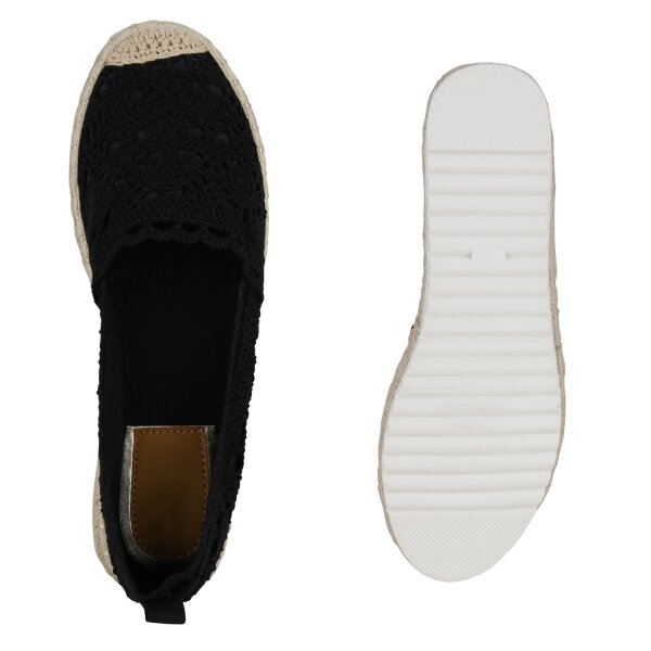 Stiefelparadies Damen Espadrilles in Schwarz Fabrikladen